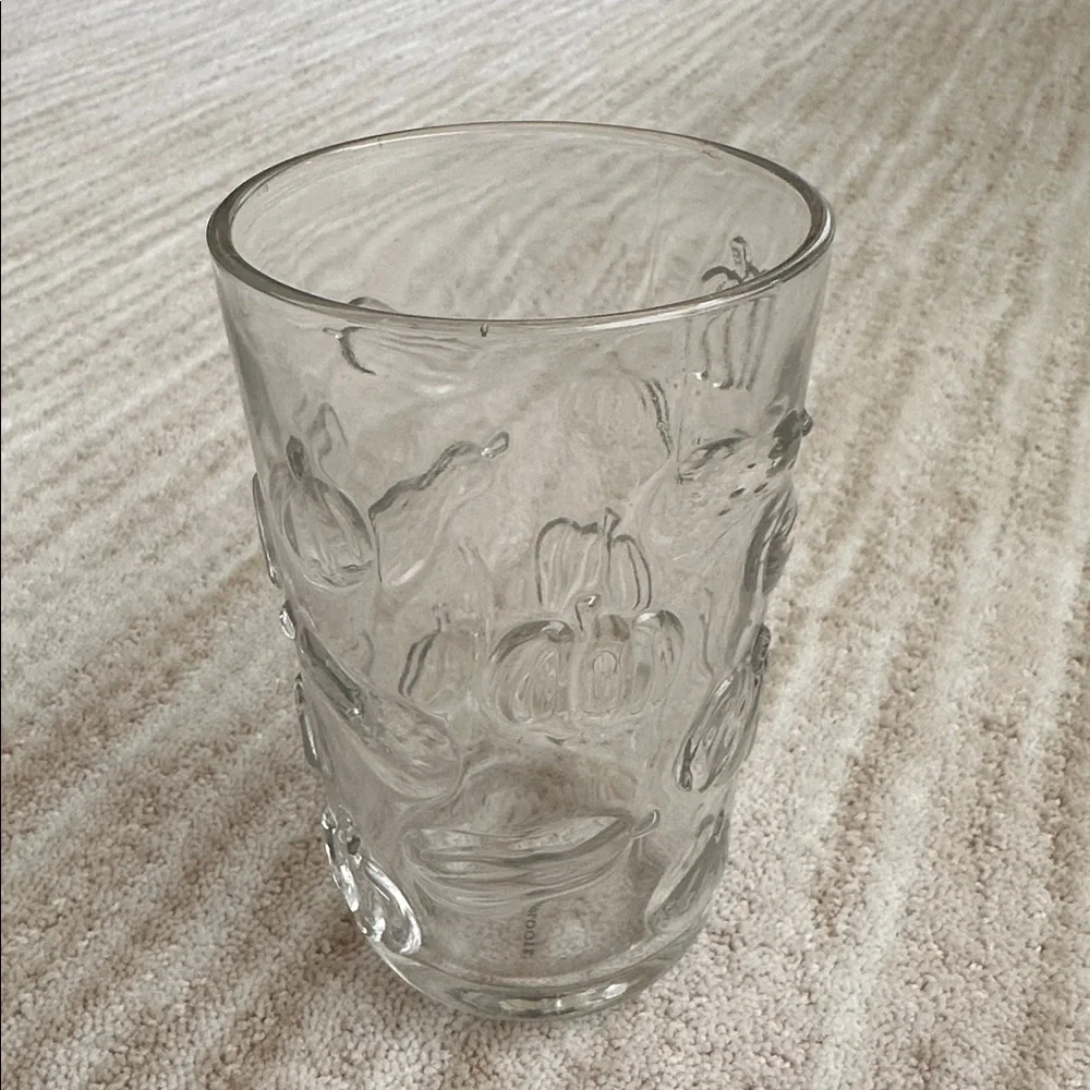 Like New Set of 4 Anthropologie AnthroHome Hayride Fall Pumpkin Gourd Glasses